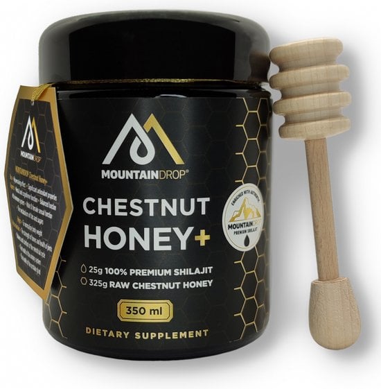 Raw Chestnut Honey 325 grams + 100% Mumijo Shilajit 25 grams - Mountaindrop